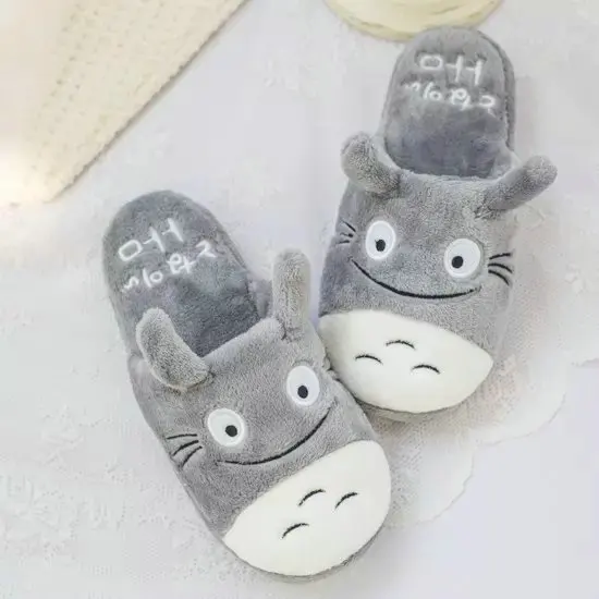 Totoro/милые женские/мужские домашние тапочки с котом из мультфильма; домашние тапочки для спальни; удобная теплая зимняя обувь - Цвет: style 3