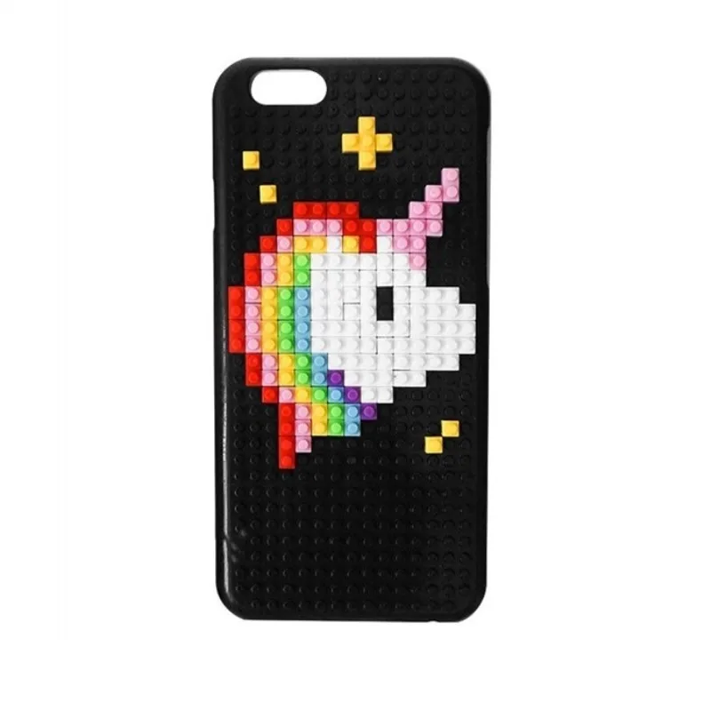 Роскошный чехол с единорогом для пары сделай сам iPhone 11 Pro 7 X 8 6P 3D строительными