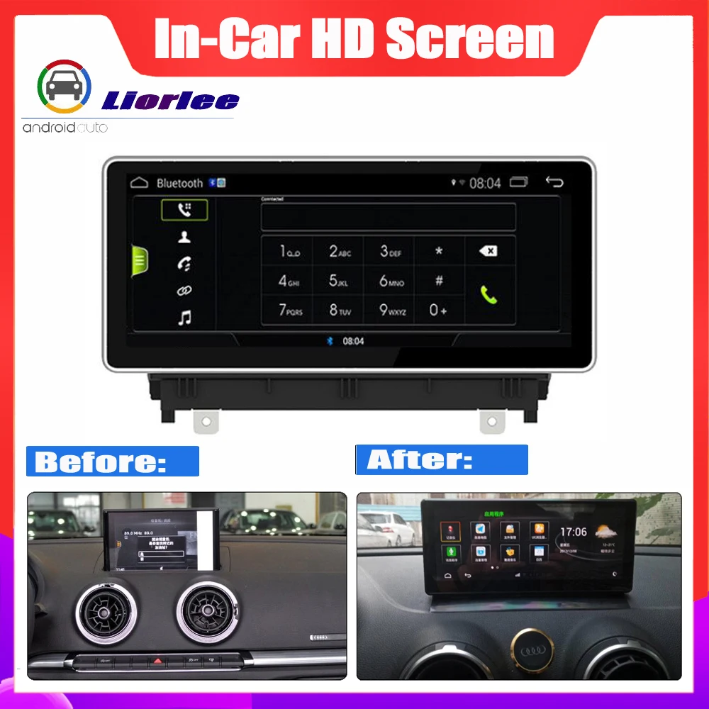10,25 дюймов Android система автомобильный мультимедийный плеер gps навигация для Audi A3~ ips экран