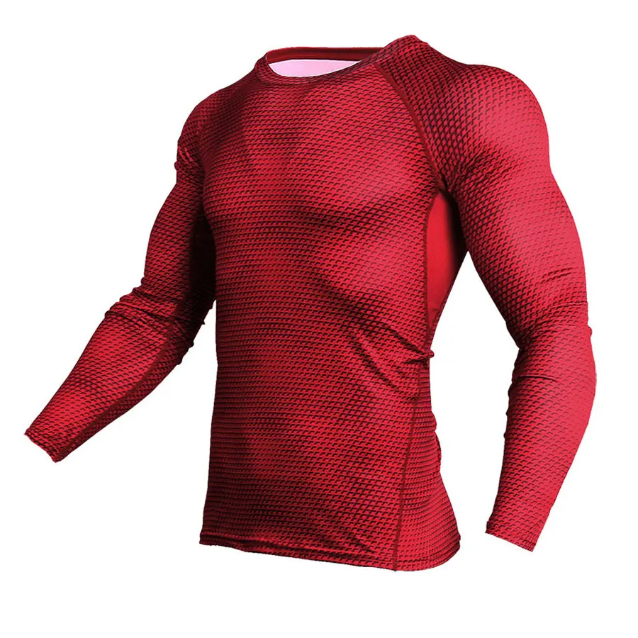 Камуфляжная футболка для мужчин s бегущий компрессионный комплект спортивная рубашка мужская сухая посадка дышащий Рашгард Мужские костюмы спортивные, облегающие MMA