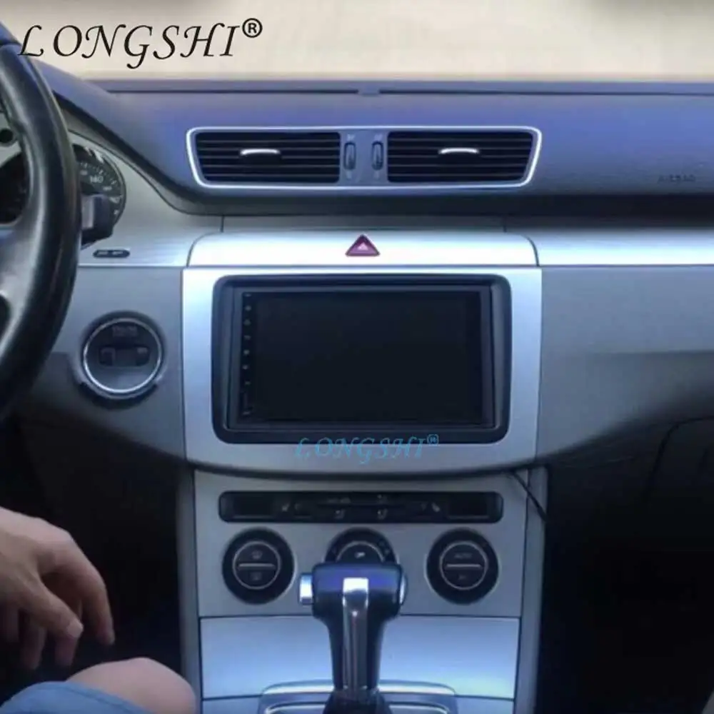 Двойная Рамка для автомобильного DVD плеера Volkswagen VW Touran Golf Passat Caddy стерео радио