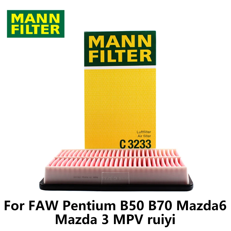 

1pc MANN FILTER Car Air Filter For FAW Pentium B50 B70 Mazda 6 Mazda 3 MPV ruiyi C3233 auto parts