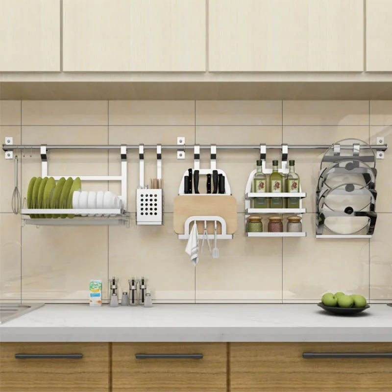 DIY SUS 304 الفولاذ المقاوم للصدأ رف مطبخ ، DIY جدار رف مطبخ ، DIY المطبخ حامل المنظم DIY SUS 304 الفولاذ المقاوم للصدأ رف مطبخ ، DIY جدار رف مطبخ ، DIY المطبخ حامل المنظم