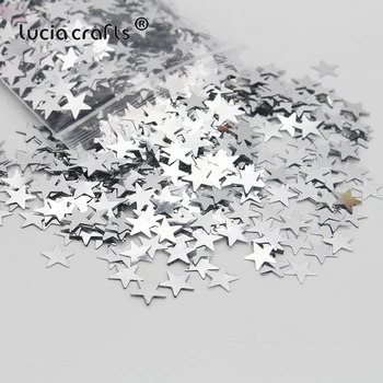 

Lucia crafts 20g/lot 10mm Star loose Sequins Confetti Glitter for Sewing Scrapbooking DIY Party Wedding Art Decoration D0801