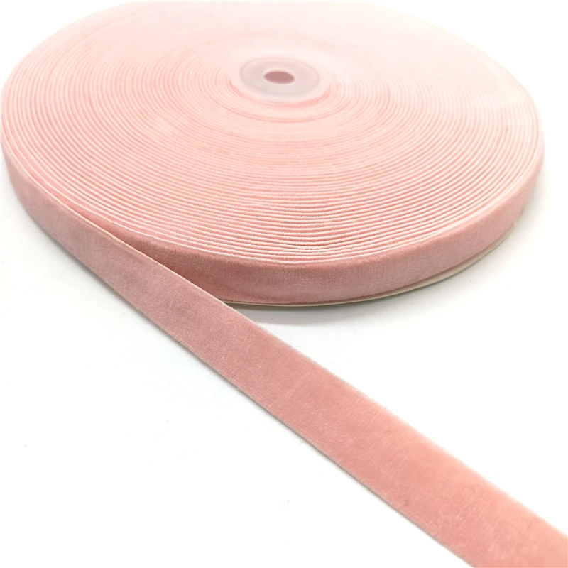 Pastel Pink 5 ярдов 10 мм 15 мм эластичная бархатная лента для украшения свадебной вечеринки лента ручной работы подарочная упаковка бант DIY Рождественская лента - Цвет: Pastel Pink