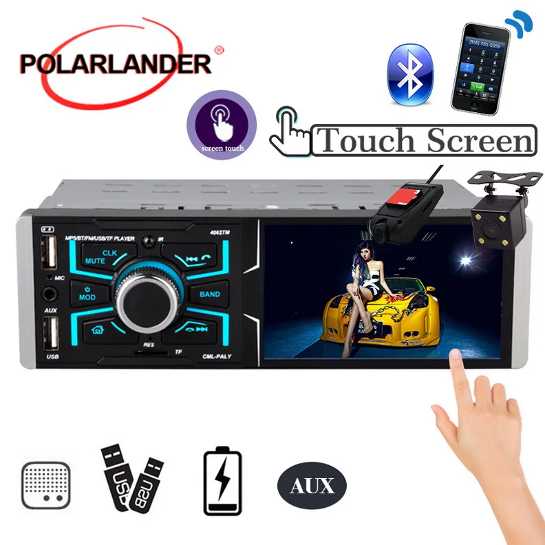 

Bluetooth Stereo Radio MP3 Audio Player FM / USB / SD / AUX Automotive Electronics Car Radio 1 DIN Support high-definition