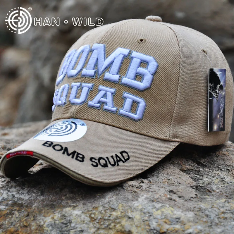 Мужская и Женская бейсбольная кепка HANWILD BOMB SQUAD армейская тактическая Кепка с