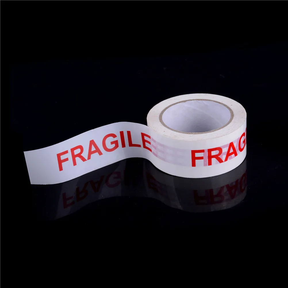 1 рулон лента с надписью «fragile» см * 85 м 4,7 белый и красный БОПП для упаковки Предупреждение предупреждение хрупкие Предупреждение Стикеры