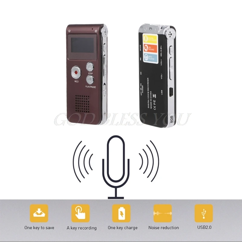 Digital Voice Recorder 8GB Mini USB Flash Audio Pen WAV MP3 Recording Dictaphone Digital Voice Recorder 8GB Mini USB Flash Audio Pen WAV MP3 Recording Dictaphone