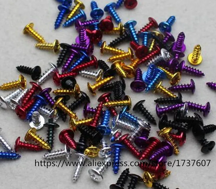 10pc/lot M5x16 aluminum motorcycle screw colorful color motorbike motor bicycle Motorcycle self