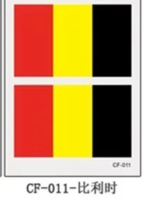Belgium Новая временная татуировка наклейки Национальный флаг маленькие татуировки футбольные игры фанаты шоу тату паста макияж ноги руки лицо поддельные татуировки - Цвет: Belgium