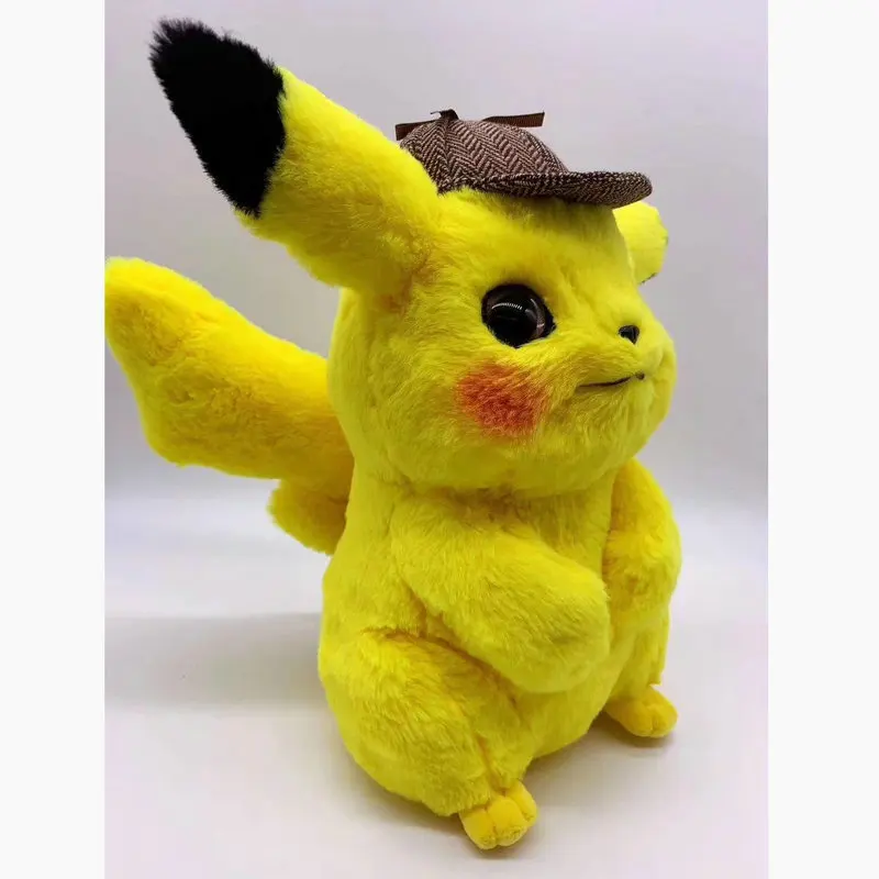 Пикачу детектива knuffel Япония Аниме поппен мягкие игрушки игра Figuur поп для Jongen Hoed