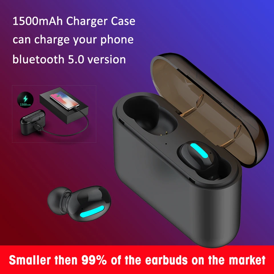 Q32 Wireless Earbuds 5.0 Bluetooth Earphone Mini TWS Earphones for iPhone/Samsung/HUAWEI Hearing-aid PowerBank Stereo Bass Cheap
