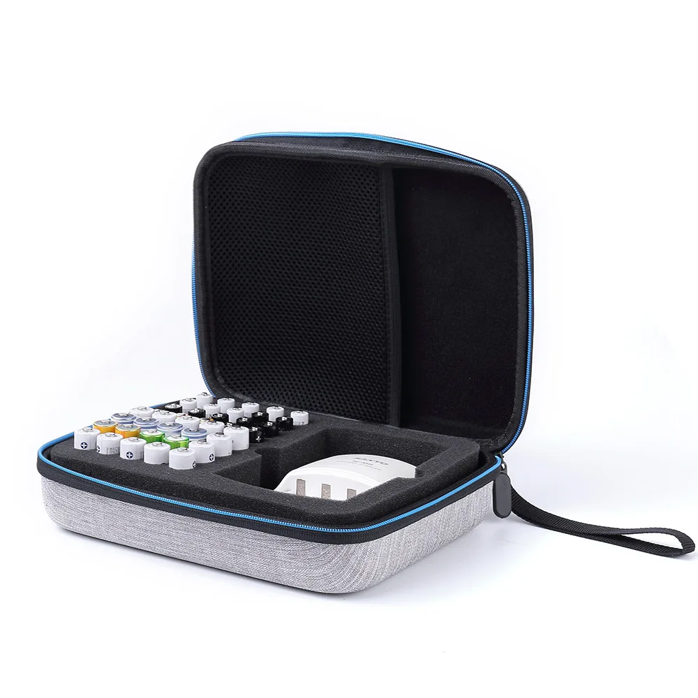 

Hard disk Case Storage Box EVA AA Battery Holder Battery Organizer/Container Case Bag with Hanging strap