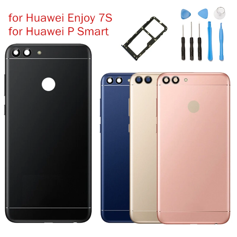 Для huawei Enjoy 7 S/для huawei P Smart батарея задняя крышка Держатель для карт Задняя Дверь Корпус Задняя Крышка Ремонт Запасные части