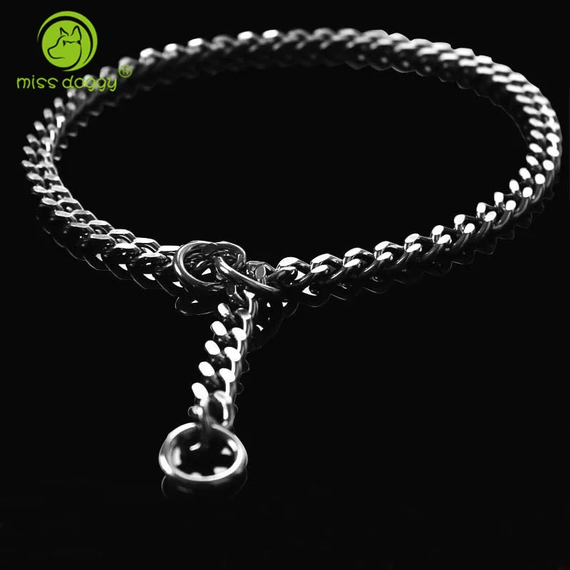 Dog Training Collars Snake P Choke Metal Slip Chain For Dogs Size S M L