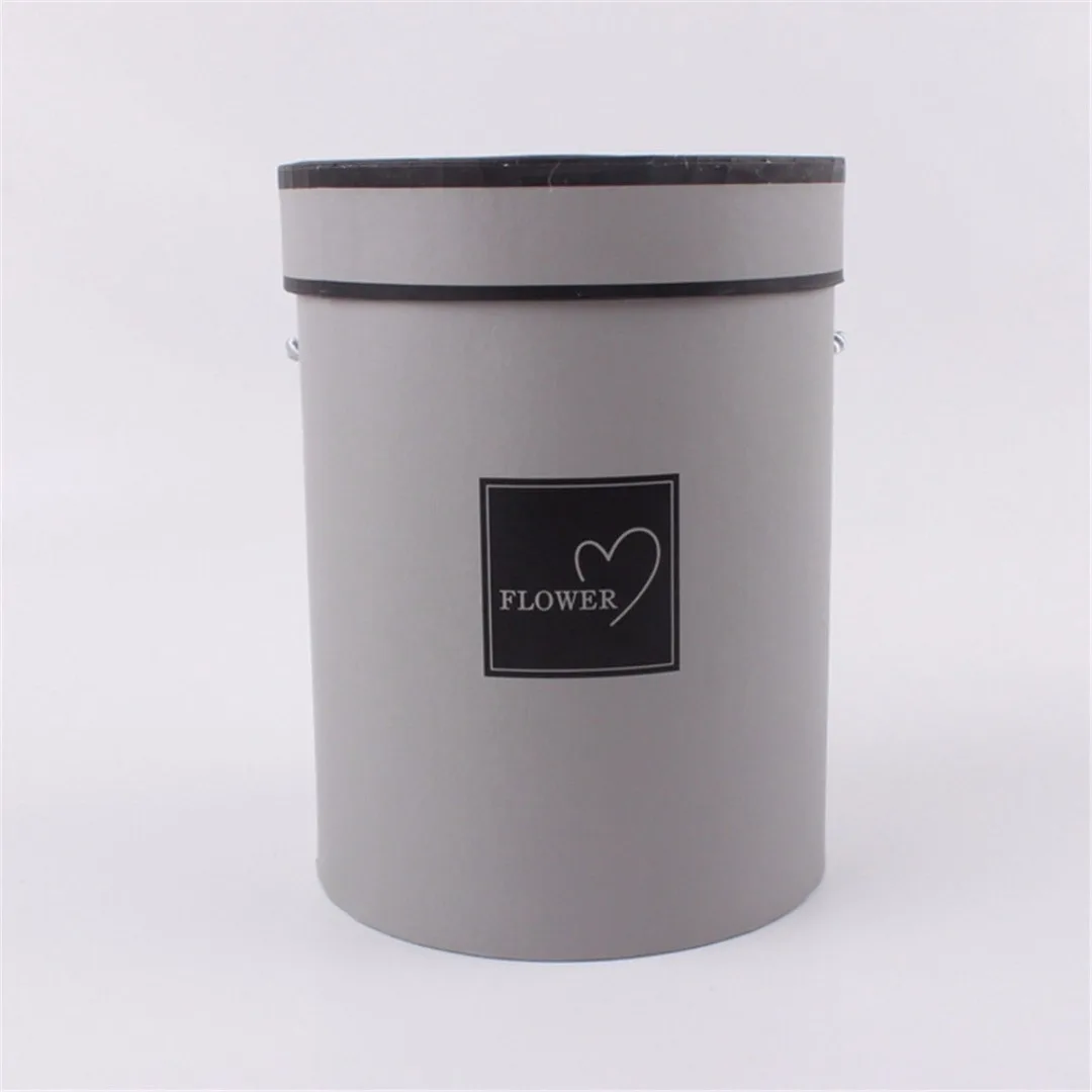 Handheld Round Flower Bouquet Boxes Living Vases Florist Box Flower Plant Boxes 5 Colors