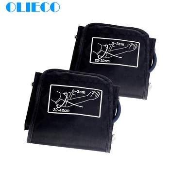

OLIECO Portable Arm Digital Blood Pressure Monitor Single tube Tonometer Cuff Large Size 22-48cm Normal Size 22-32cm