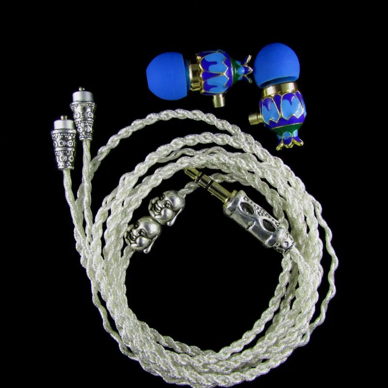 

2017 Newest 1DD Dynamic In-Ear Earphone Sport Music Replaceable Removable Cloisonne Metal Headset for iPhone 7 7s Samsung Xiaomi