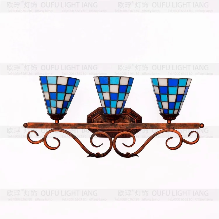 

tiffany fashion European style wall lamp Baroque Bohemia mirror light rustic bed-lighting lamps