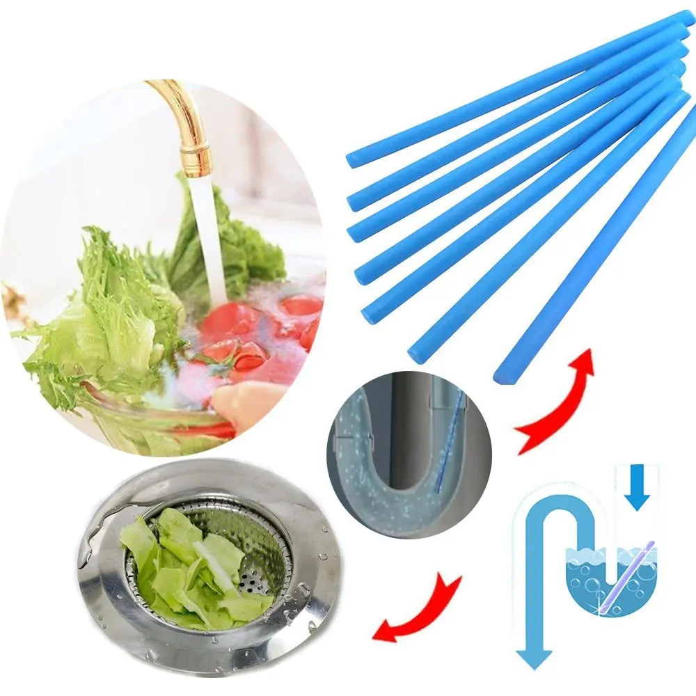 

Magic Sticks 60pcs/Set Pipeline Bathtub Drain Cleaner Decontamination Rod Sewer Toilet Cleaning Stick Deodorizer Deodorant