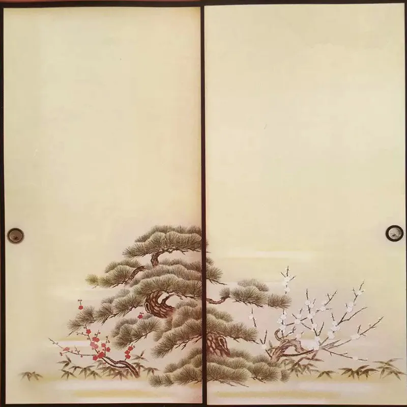 Японский Fusuma бумага 2 листа/пара васицу деревянный блок декор декоративные двери стены Бумага Soji раздвижные двери спальни, гостиной