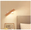 Настенный светодиодный светильник, простой, деревянный, современный, регулируемый ► Фото 2/6