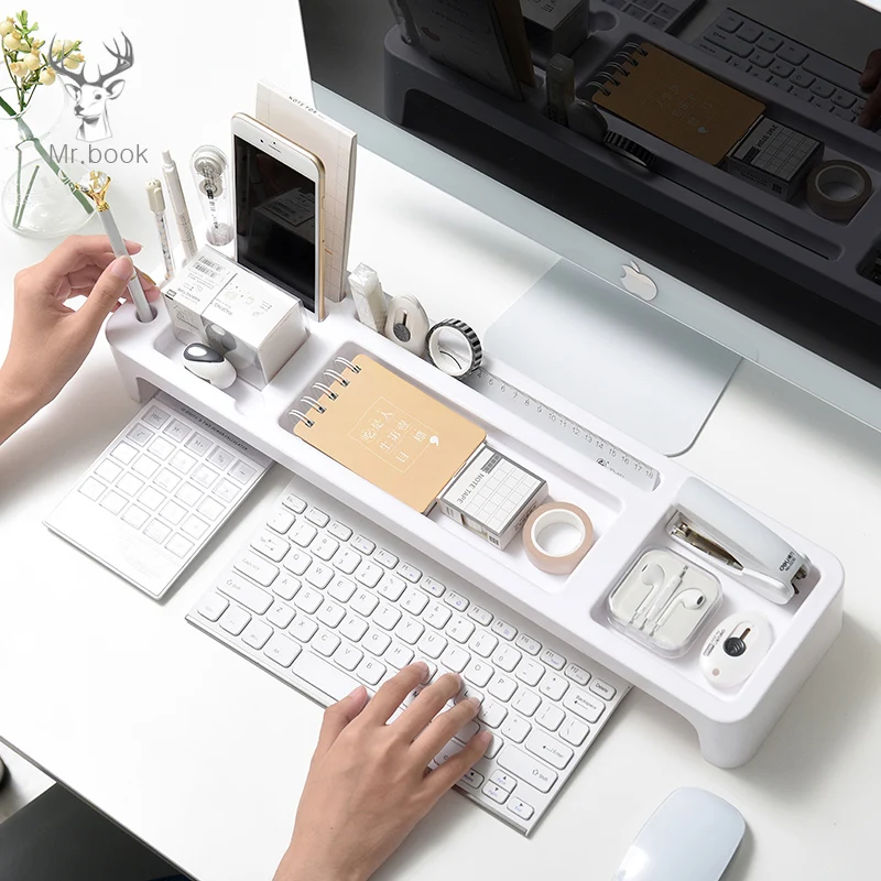 

Creative Multi-function Office Stationery Pen Holder Computer Desk Organizer Pencil Storage Desktop Stationary Organizer