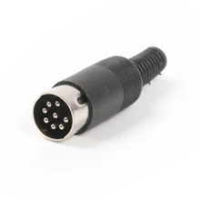 1 шт. Длина 55 мм 8 PIN штекер DIN разъем с пластиковой ручкой диаметр 12,5 мм шасси крепление кабеля