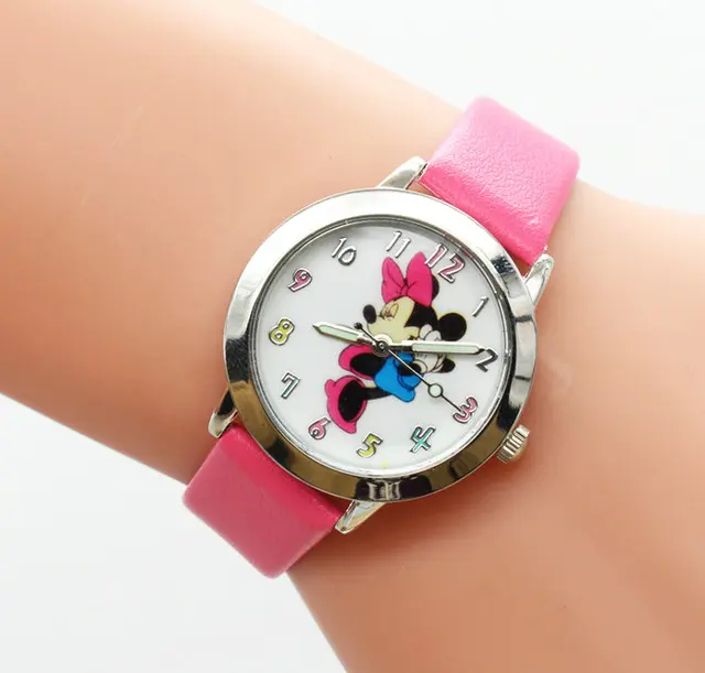 2016 Fashion Watch Mickey minnie Children Cartoon Watch Leather Wristwatch Casua 2016 Fashion Watch Mickey minnie Children Cartoon Watch Leather Wristwatch Casua
