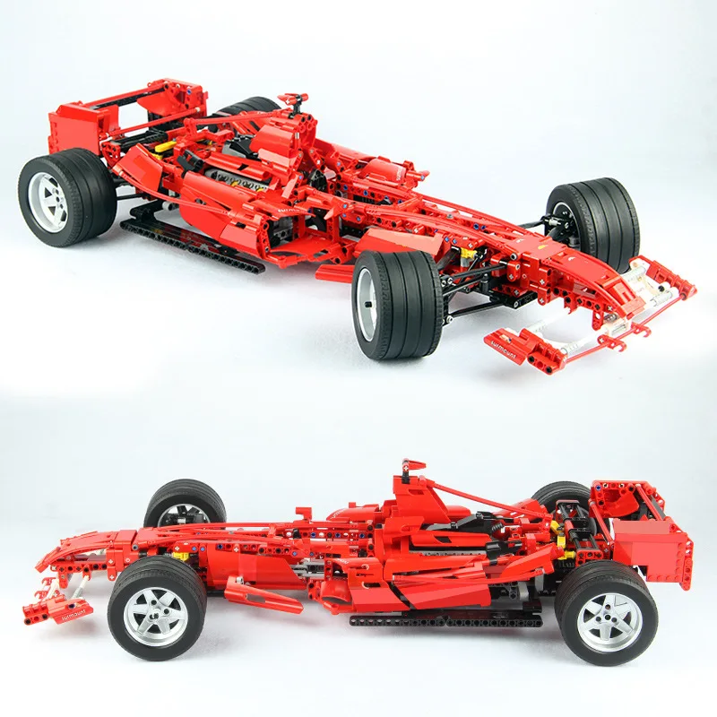 

1242pcs Red F1 Formula Racing Car 1:8 Technic Series the Model Set Building Blocks Bricks Compatible Legoinglys 8461 Kids Toys