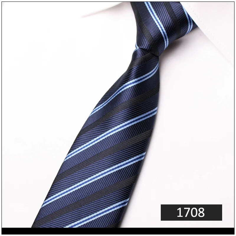 7 см галстук с молнией для мужчин синий полосатый на молнии Галстуки формальный рабочий галстук мужской деловой костюм галстук Gravata простой легко тянет