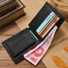 Free Name Engraving Short Genuine Leather Men Wallets Fashion Coin Pocket Card Holder Men Purse Simple Quality Male Wallets 3