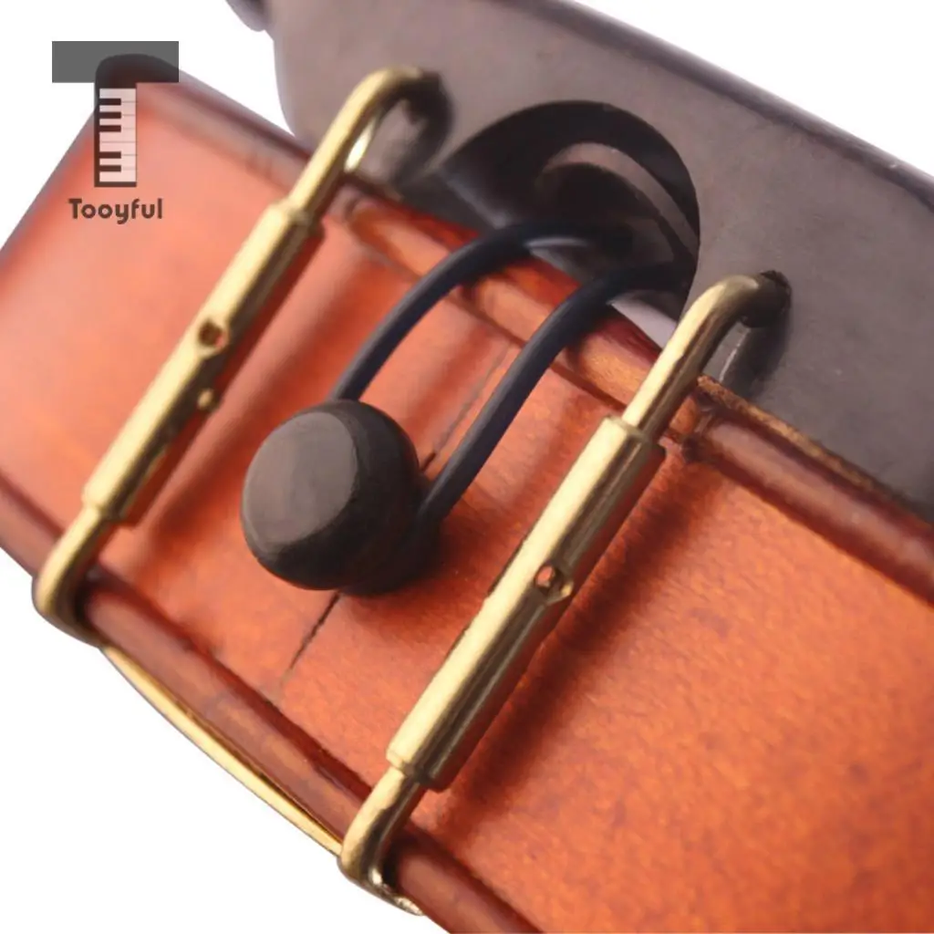 Tooyful Finest Ebony Violin Fiddle Tail Nail Fasten Tailpiece Black for 3/4 4/4 Size Violin Replacement Parts