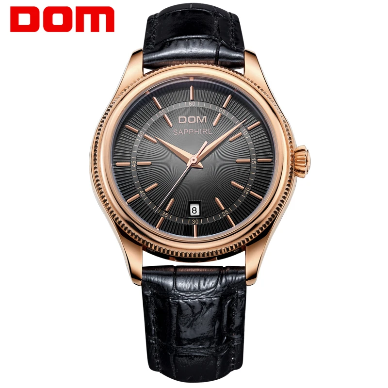 

Dom top brand for men hot sale fashion quartz watch luxury simple waterproof leather Famous watches male Relogio Masculino M-518