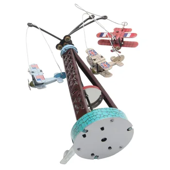 

2018 NEW M89CNew Vintage Wind Up Rotating Airplane Carousel Clockwork Toy Collectible Gift