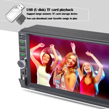 

Car Video Player Screen 7 Inch Hd Mp5 Player Press Digital Display Car Radio FM GPS Navigation Retractable Car Accessories #N