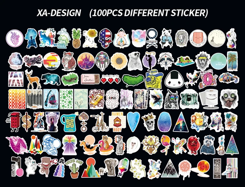 Автомобильные детские игрушечные этикетки забавные наклейки s Pack мотоциклетные граффити водонепроницаемые гоночные скрапбукинги скейтборд крутые наклейки s 100 шт/партия