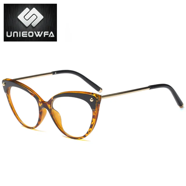 UNIEOWFA Retro Cat Eye Prescription Glasses Women Optical Myopia ... Big Frame Prescription Glasses