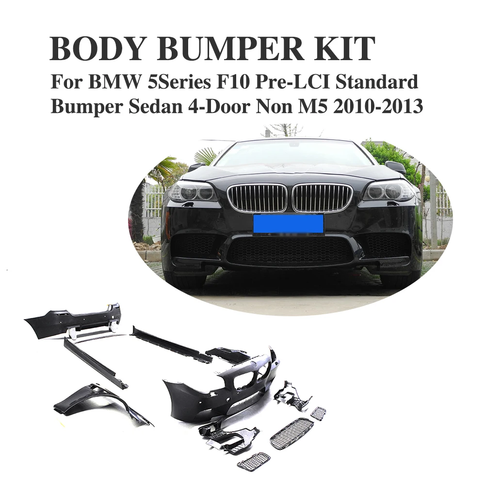 PP Black Bunper Guard Body Kits for BMW 5 Series F10 Pre-LCI Standard Bumper Sedan 4-Door Non M5 2010-2013 Car Accessories PP Black Bunper Guard Body Kits for BMW 5 Series F10 Pre-LCI Standard Bumper Sedan 4-Door Non M5 2010-2013 Car Accessories