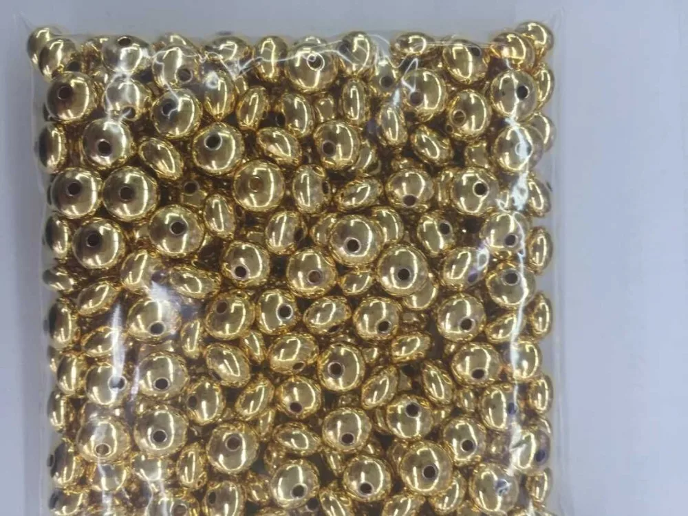 

Color preserving!! Fashion jewelry 14k gold 7.5*4.5*1.8mm copper Smooth solid Spacer Beads,no allergy no fade bead