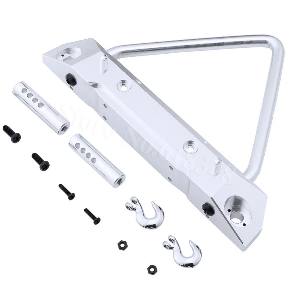 

Aluminum Alloy Front Bumper with Metal Tow Hook for 1/10 Scale RC Traxxas TRX-4 TRX4 Trail Crawler 8235 Hop Up Parts