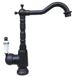 Black Oil Rubbed Brass Single Hole Single Ceramic Lever Handle Kitchen Sink Basin Faucet Mixer Tap Swivel Spout  anf334