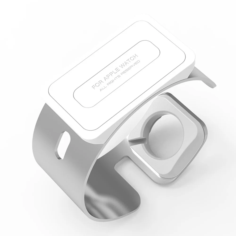 Подставка для зарядки Desktop Алюминий сплава для Apple держатель телефона домой многофункциональный двойной Применение Прочный смарт-часы