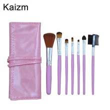 Kaizm, инструменты для макияжа, 7 шт., кисти для макияжа, наборы с сумками, синтетическая Румяна хайлайтер, гребень для бровей, кисть для лица