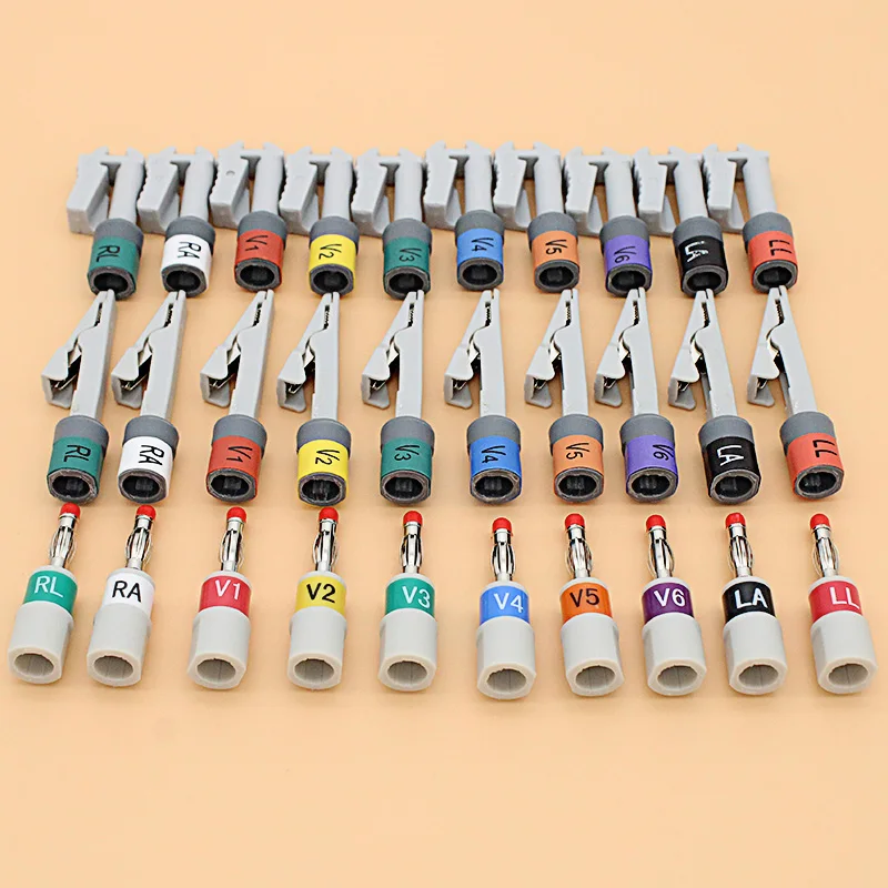 

ECG and EKG electrodes adapter for GE 2001925 and 406554 series cable,900178 CAM14/AM5/AM4 electrode,10pcs/set,clip or 4.0banana
