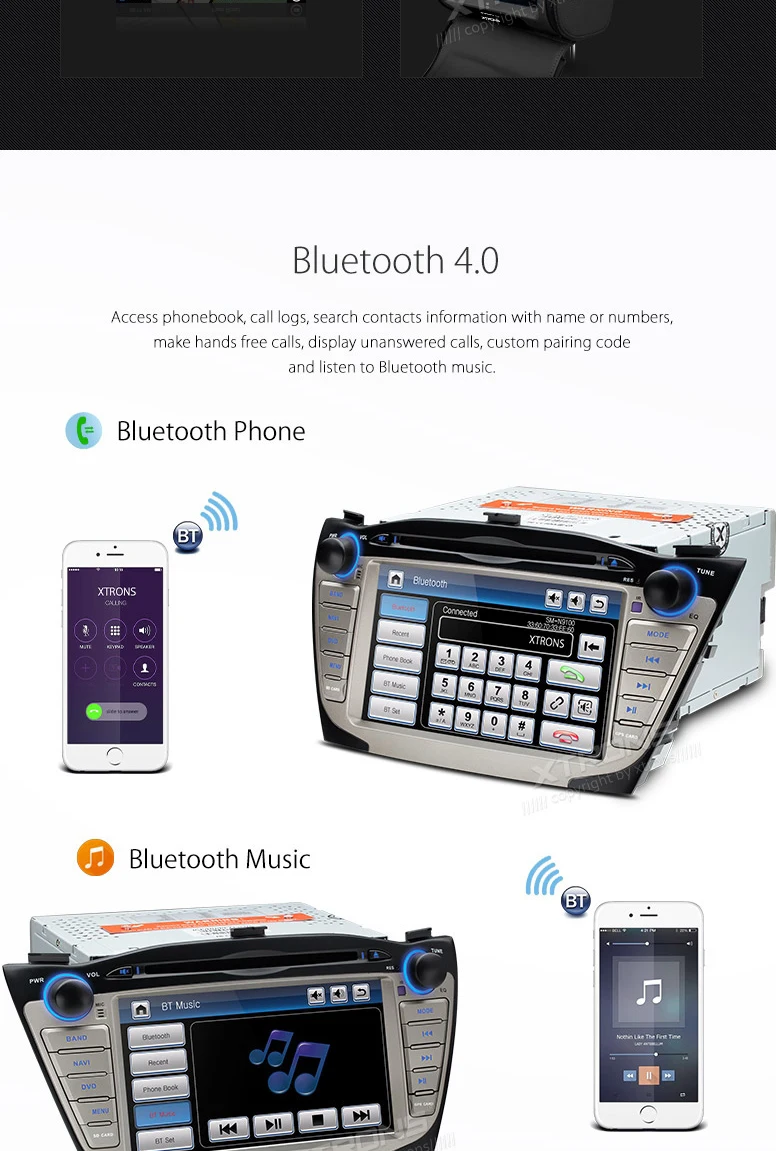 Top 7" Special Car DVD for Hyundai ix35 2009-2015 & Hyundai Tucson 2009-2015 with Android Mirror Link Support 10