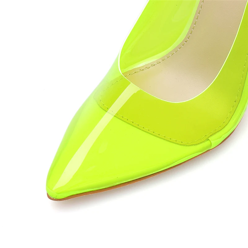 2019 элегантные модные женские туфли на высоком каблуке 10 см; ярко-желтое блестящее платье для выпускного вечера; туфли-лодочки; женские