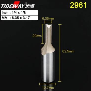 Tideway 1/" 1/2" хвостовик 2 флейты прямой бит Деревообрабатывающие инструменты фреза для дерева, карбида вольфрама Концевая фреза