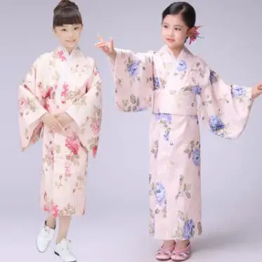 

New Design Girl Japan Tradition Clothes Japan Yukata Kimono Japanese Ancient Costume Kids Yukata Performance Wear